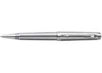 Ручка шариковая подарочная - корпус стальной "PREMR09 MNO ED11 TIT BP M BLK GB" (PARKER)