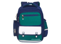 Рюкзак  д/мальчиков  c мягкой спинкой 38х28х16 см. сине-зеленый (AISA SCHOOL)