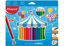 Карандаши в наборе цветные - 24цв. "Color'peps Jumbo/Maxi" (Maped)