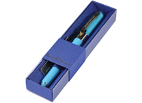 Ручка шариковая подарочная - корпус небесно-голубой/синий стержень 0.5 мм "MONACO" в футляре (Bruno Visconti)