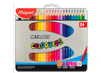 Карандаши в наборе цветные - 24цв. "Color'peps Star" в металлической упаковке (Maped)