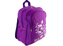 Рюкзак д/девочек 29х12х36 см. фиолетовый с цветочным принтом (AISA SCHOOL)