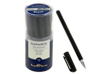 Ручка шариковая - синий стержень 0.5мм "SlimWriteBLACK" (Bruno Visconti)