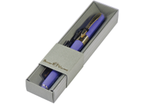 Ручка шариковая подарочная - корпус лиловый/синий стержень 0.5 мм "MONACO" в футляре (Bruno Visconti)