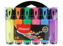Маркеры текстовые в наборе - 6цв. неон. "Fluo Pep's" (Maped)