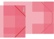 Папка с резинкой - А4 прозрачно красный (245х318мм.) "Айса" толщина пластика 0.40мм. (Shantou Yuansheng Industry)