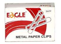Скрепки - 33мм.  50шт. никелированные (EAGLE)