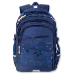 Рюкзак д/мальчиков c мягкой спинкой 40х28х16 см. синий /черный (AISA SCHOOL)