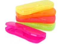 Пенал-футляр неоновый цвет ассорти пластик (Стамм)