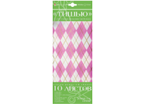 Бумага цветная - 50х66см. 10л. 20гр. "Hobby Time. Тишью. Ромбы фуксия" (Альт)