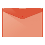 Папка с кнопкой - А4 прозрачный красный "Dolce Costo. Эконом" (ФинСиб)