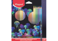 Карандаши в наборе цветные - 24цв."DEEP SEA PARADISE"  в картонной упаковке (Maped)