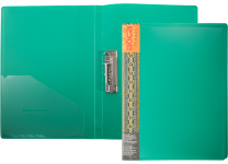 Папка с зажимом - А4 зеленый (237х20х307мм.) "Айса" с карманом толщина пластика 0.70мм. (Shantou Yuansheng Industry)