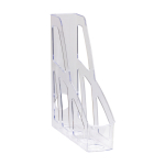 Лоток вертикальный - 1 секционный прозрачный "Лидер" 75мм (Стамм)