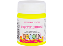 Краска акриловая флуоресцентная - 50мл. лимонная "Декола" (Н.П.)