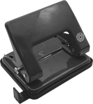 Дырокол - 20л. черный "Dolce Costo" с линейкой (ФинСиб)