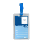 Бейдж - 105х65мм. прозрачный вертикальный с клипом (EAGLE)