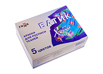 Краски д/ткани в наборе -  5цв. Батик-хобби (Гамма)