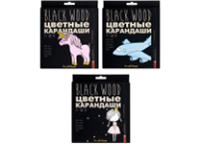 Карандаши в наборе цветные - 24цв. "BlackWoodColor" (Bruno Visconti)