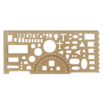 Линейка офицерская пластиковая. прозрачная. тонированная коричневая(Стамм)