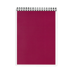 Блокнот - А5  40л. клетка "Бордо" на гребне (Академия)