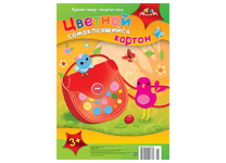 Картон цветной в наборе - 210х297  5л. 5цв. ассорти самоклеящийся (КТС)