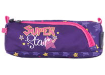 Пенал - 2 отд. пустой 7х22.5х5.5 см. "SUPER STAR" (PULSE)