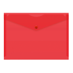 Папка с кнопкой - А5 красный 0.18мм "Бюрократ" (Silwerhof)