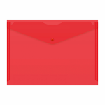 Папка с кнопкой - A4 красный 0.10мм "Бюрократ Economy" (Silwerhof)