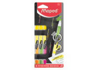Маркеры текстовые в наборе - 3цв. "Fluo"двусторонний ассорти 3мм. (Maped)