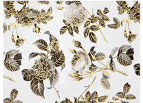 Бумага упаковочная с полноцветным декоративным рисунком - 70х100 80гр. "Черно-белое" в рулоне (Феникс-Презент)