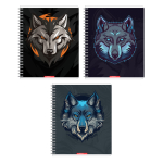 Тетрадь - А5  48л. клетка "Волки" на гребне (Академия)