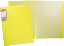 Папка с файлами - А4 10 прозрачно желтый неон. (236х11х308мм.) "Айса" толщина пластика 0.50мм. файла 0.25мм. Shantou Yuansheng Industry)