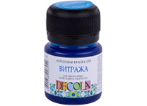 Краска акриловая д/витража - 20мл. синяя светлая "Декола" (Н.П.)