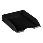 Лоток горизонтальный - 1 секционный черный "Дельта" (Стамм)