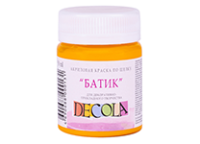 Краска д/шелка акриловая - 50мл. желтая темная "Батик - Декола" (Н.П.)