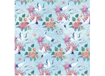 Бумага упаковочная с полноцветным декоративным рисунком - 70х100 80гр. "Цапли" мелованая в рулоне (Феникс-Презент)