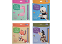 Карандаши в наборе цветные - 24цв. "Рисуй и стирай" пластиковые с ластиком +1шт точилка (Bruno Visconti)