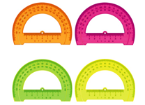 Транспортир пластиковый - 12см 180гр. прозрачный (Стамм)