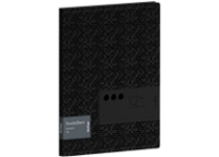 Папка с пружинами - А4 "DoubleBlack" 17мм. 600мкм черный внутр. карманом (Berlingo)