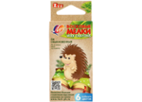 Карандаши в наборе восковые -  6цв. "ZOO" шестигранные картон.уп. (Луч)