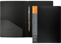 Папка с пружинами - А4 черный (237х20х307мм.) "Айса" с карманом толщина пластика 0.70мм. (Shantou Yuansheng Industry)