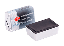 Краска акварельная художественная - 2.5мл. нейтрально-черная (Н.П.)