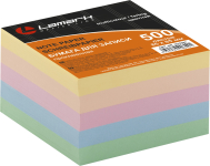 Бумага д/записей - 85х85 5 цветов. пастель "Lamark. Куб" 500л. (ФинСиб)
