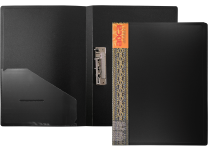 Папка с зажимом - А4 черный (237х20х307мм.) "Айса" с карманом толщина пластика 0.70мм. (Shantou Yuansheng Industry)