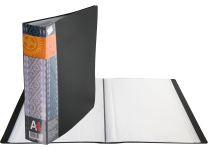 Папка с файлами - А4 80 черный (236х54х308мм.) "Айса" толщина пластика 0.80мм. файла 0.25мм. (Shantou Yuansheng Industry)