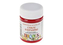 Краски д/рисования по стеклу и керамике акриловые - 50мл. карминовая "Декола" (Н.П.)