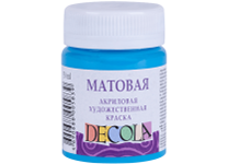 Краска акриловая матовая - 50мл. небесно-голубая "Decola" (Н.П.)