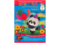 Бумага цветная в наборе - А4. 4л. 6цв "Панда" двухст. (КТС)
