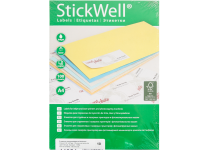 Лейбл - А4 100л. 10шт. (99.1х57) "StickWell" белый этикеток на листе (APLI Россия)